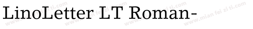 LinoLetter LT Roman字体转换